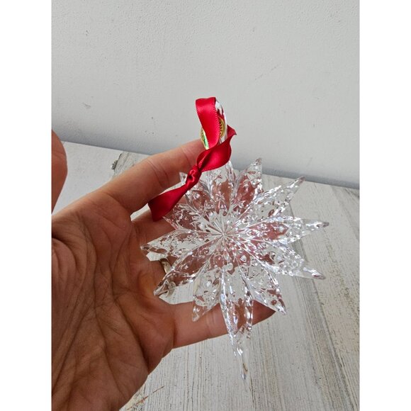 Waterford 2013 snowstar Crystal snowflake annual ornament Xmas tree unique - Picture 9 of 9